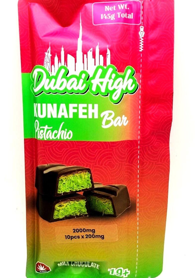 Dubai High - Kunafeh THC infused chocolate Bar