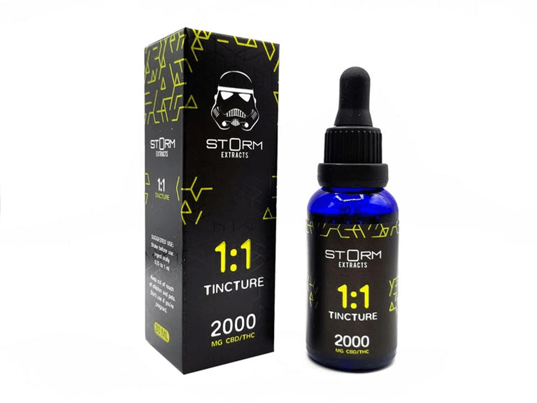 Storm Extracts - 1:1 Tincture - 1000 MG THC : 1000 MG CBD